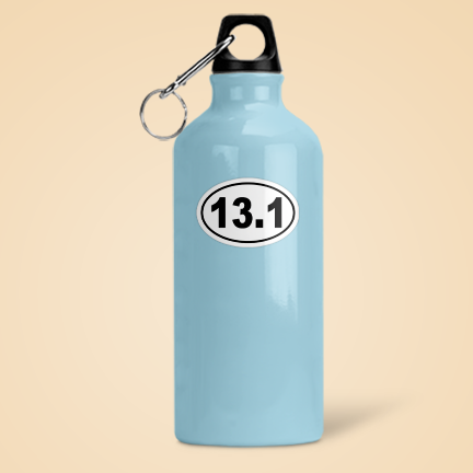 13.1 Half Marathon Oval Sticker Vinyl Decal: 5"