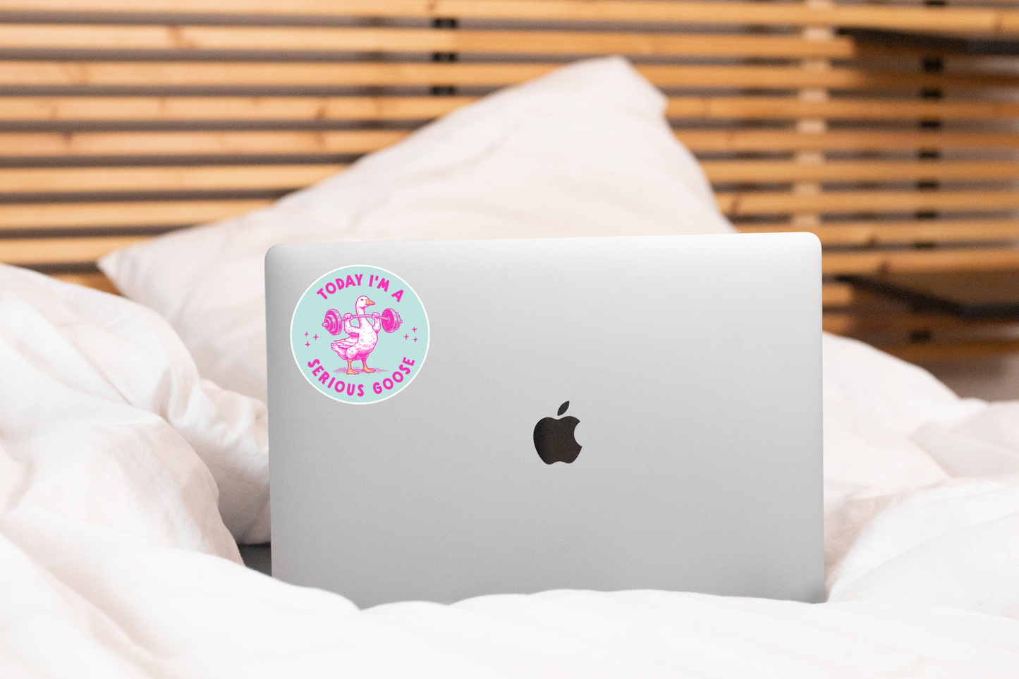 Today I'm a Serious Goose Sticker - cute, funny, gym