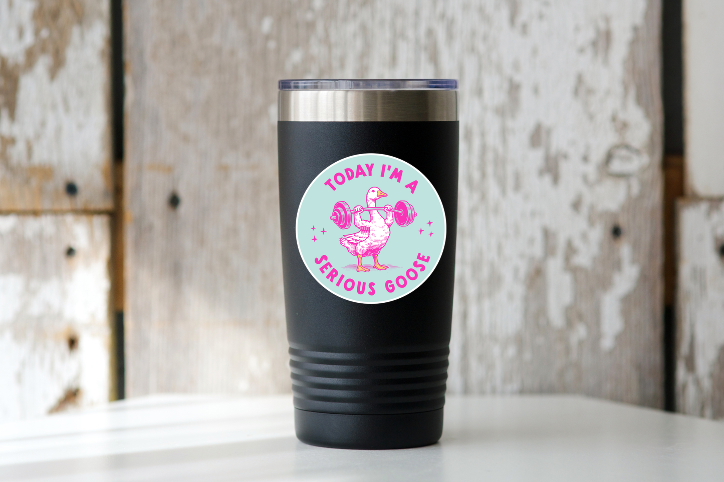 Today I'm a Serious Goose Sticker - cute, funny, gym