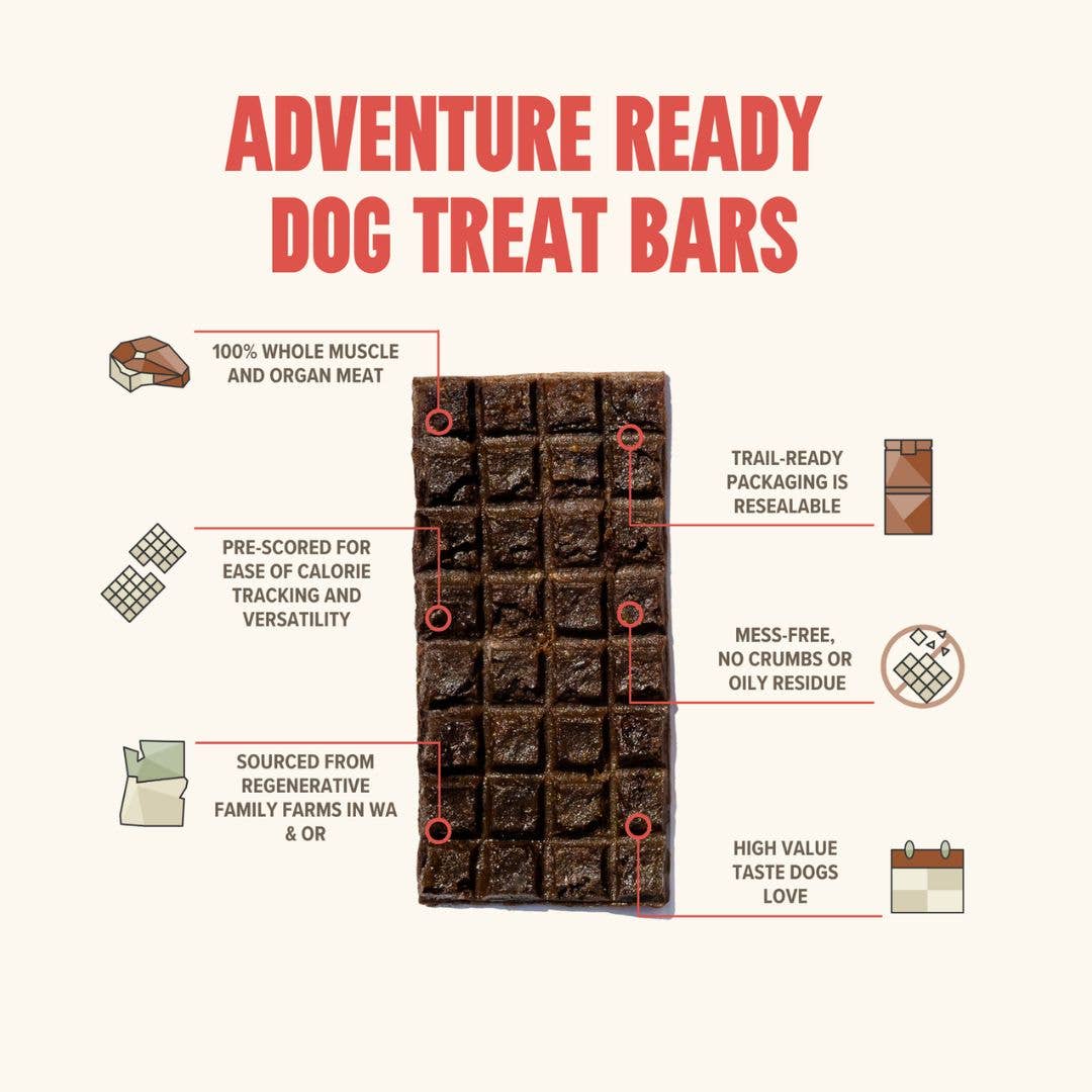 Beef Treat & Snack Bar for Active Dogs - Energy & Recovery