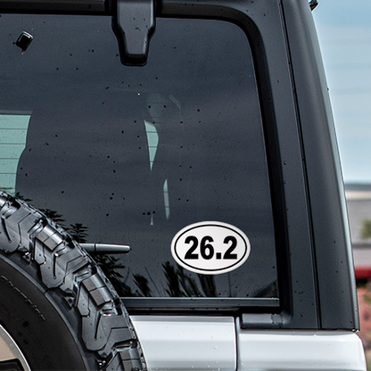 26.2 Marathon Oval Sticker Vinyl Decal: 5"